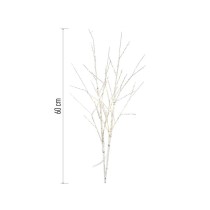 LED dekorácia - 2x brezová vetvička, 60 cm, 3x AA, IP44, teplá biela, časovač