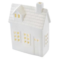 LED keramický domček, 18 cm, 1x CR2032, vnútorná, teplá biela, časovač