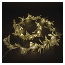 Dekoracje - girlanda jemioła 25 LED, 1,5 m, 3xAA, ciepła biel, IP20, timer