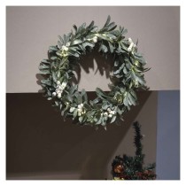 LED dekorácia - veniec z imela, 3x AA, teplá biela, časovač