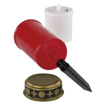 LED Grablicht mit Erdspiess, 25 cm, 2x AA, Außen/Innen, Vintage