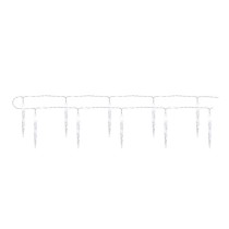 LED božična girlanda – 10x ledena sveča, 1,35 m,  2x AA, notranja, hladna bela, časovnik