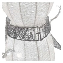 LED vianočný snehuliak ratanový, 124 cm, vnútorný, studená biela, časovač