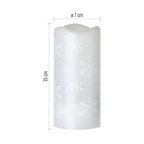 LED dekoratívny projektor – vločky, 3x AAA, vnútorný, studená biela