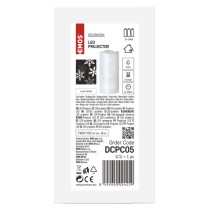 LED dekoratívny projektor – vločky, 3x AAA, vnútorný, studená biela