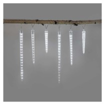 LED vianočná girlanda – cencúle, 6 ks, 2 m, vonk. a vnút., studená biela