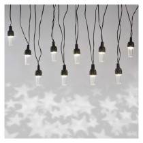 LED svetelná reťaz – 10x párty žiarovky číre, 4,5 m, vonkajšia aj vnútorná, studená biela