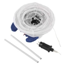 LED skládací sněhulák, 60 cm, venkovní i vnitřní, studená bílá