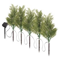 Gałązki LED z panelem solarnym, przeźroczyste, ciepła biel