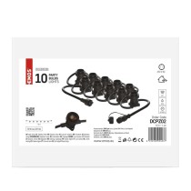 Spojovacia svetelná reťaz na 10 žiaroviek E27 bez prívodu, 7,35 m, vonkajšia aj vnútorná