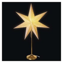 LED hviezda papierová so zlatým stojančekom, 45 cm, vnútorná