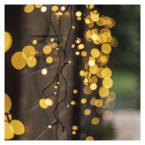 Standard LED spojovacia vianočná reťaz – cencúle, 2,5 m, vonkajšia, teplá biela