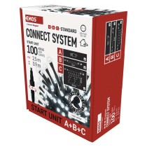 Štartovacia súprava pre spoj. reťaze Klasik – cencúle, 2,5 m, vonkajšia, studená biela, č.