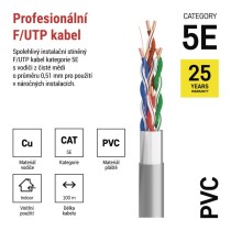Datový kabel FTP 5E, 100m