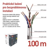 Datový kabel FTP 5E, 100m