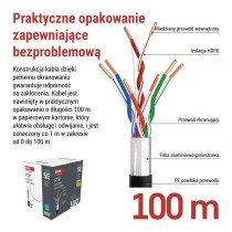Kabel Ftp Cat5e, outdoor, 100m