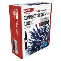 Standard LED spojovací vánoční řetěz, 10 m, venkovní i vnitřní, modrá