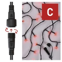 Standard LED spojovacia vianočná reťaz, 10 m, vonkajšia aj vnútorná, červená