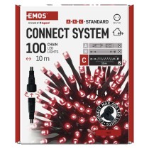 Standarta LED savienojošā virtene, 10 m, lietošanai ārā un iekštelpās, sarkana