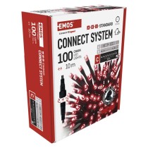 Standarta LED savienojošā virtene, 10 m, lietošanai ārā un iekštelpās, sarkana