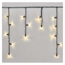 Profi LED sorolható füzér, fekete – jégcsapok, 3 m, kültéri, meleg fehér