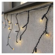 Profi LED sorolható füzér, villogó – jégcsapok, 3 m, kültéri, meleg fehér