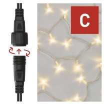 Profi LED Verbindungskette weiß, 10 m, Außen/Innen, warm-weiß