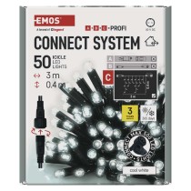 Profi LED ühendatav valguskett must – jääpurikad, 3 m, õue, külm valge