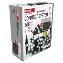 Profi LED savienojošā virtene, melna, mirgojoša – lāstekas, 3 m, liet. ārā, auksti balta