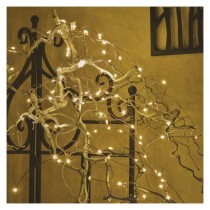 LED vánoční nano řetěz měděný, 10 m, venkovní i vnitřní, teplá bílá, časovač