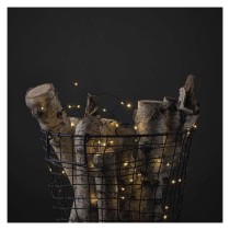 Dekoracje - 40 LED nano łezki 4m ciepła biel, zielony przewód, IP44 timer