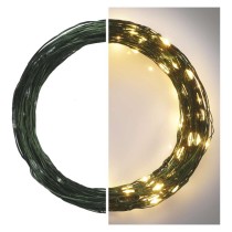 LED karácsonyi nano fényfüzér, zöld, 15 m, kültéri és beltéri, meleg fehér, időzítő