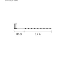 LED vánoční nano řetěz, 1,9 m, 2x AA, vnitřní, teplá bílá, časovač
