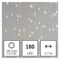 Dekoracje - 180 LED drop kurtyna 1,7x1,5m ciepła biel, 8 programów, IP44