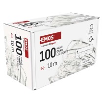 LED vianočná nano reťaz strieborná, 10 m, vonkajšia aj vnútorná, studená biela, časovač