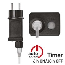 Dekoracje - 40 LED nano łezki 4m ciepła biel, srebrny przewód, IP44 timer