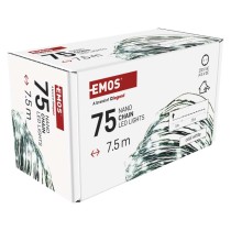 Dekoracje- 75 LED nano łezki 7,5m zimna biel, zielony przewód, IP44 timer
