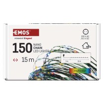 LED vánoční nano řetěz zelený, 15 m, venkovní i vnitřní, multicolor, časovač