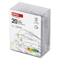 Dekoracje- 20LED nano łezki 1,9m 2x AA multikolor, srebrny przewód, IP20 timer