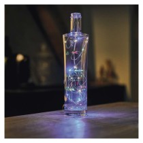 Dekoracje- 20LED nano łezki 1,9m 2x AA multikolor, srebrny przewód, IP20 timer