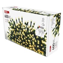 LED vianočné cencúle, 10 m, vonkajšie aj vnútorné, teplá biela, programy