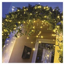 LED vianočné cencúle, 10 m, vonkajšie aj vnútorné, teplá biela, programy
