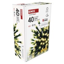 LED jõuluvalguskett, 4 m, õue/tuppa, soe valge, 8 režiimi, ajasti