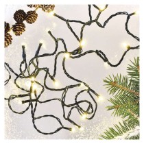 LED vánoční řetěz, 12 m, venkovní i vnitřní, teplá bílá, programy, časovač