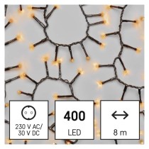 LED vianočná reťaz – cluster, 8 m, vonkajšia aj vnútorná, vintage, časovač