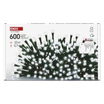 LED vianočné cencúle, 10 m, vonkajšie aj vnútorné, studená biela, programy