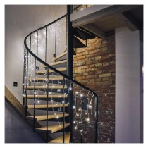 LED vianoč. cencúle, 5 m, vonkajšie aj vnútor., studená biela, ovládač, programy, časovač