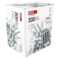 LED karácsonyi jégcsapok, 5 m, kültéri és beltéri, hideg fehér, távirányító, progr, időz.