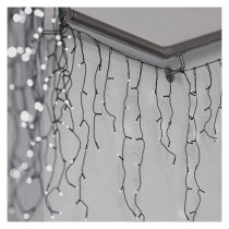 LED karácsonyi jégcsapok, 3,6 m, kültéri és beltéri, hideg fehér, programokkal