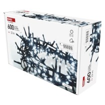 Lampki choinkowe LED Classic Cluster, jeżyk, 600LED 12m, zimna biel, czarny, IP44, timer